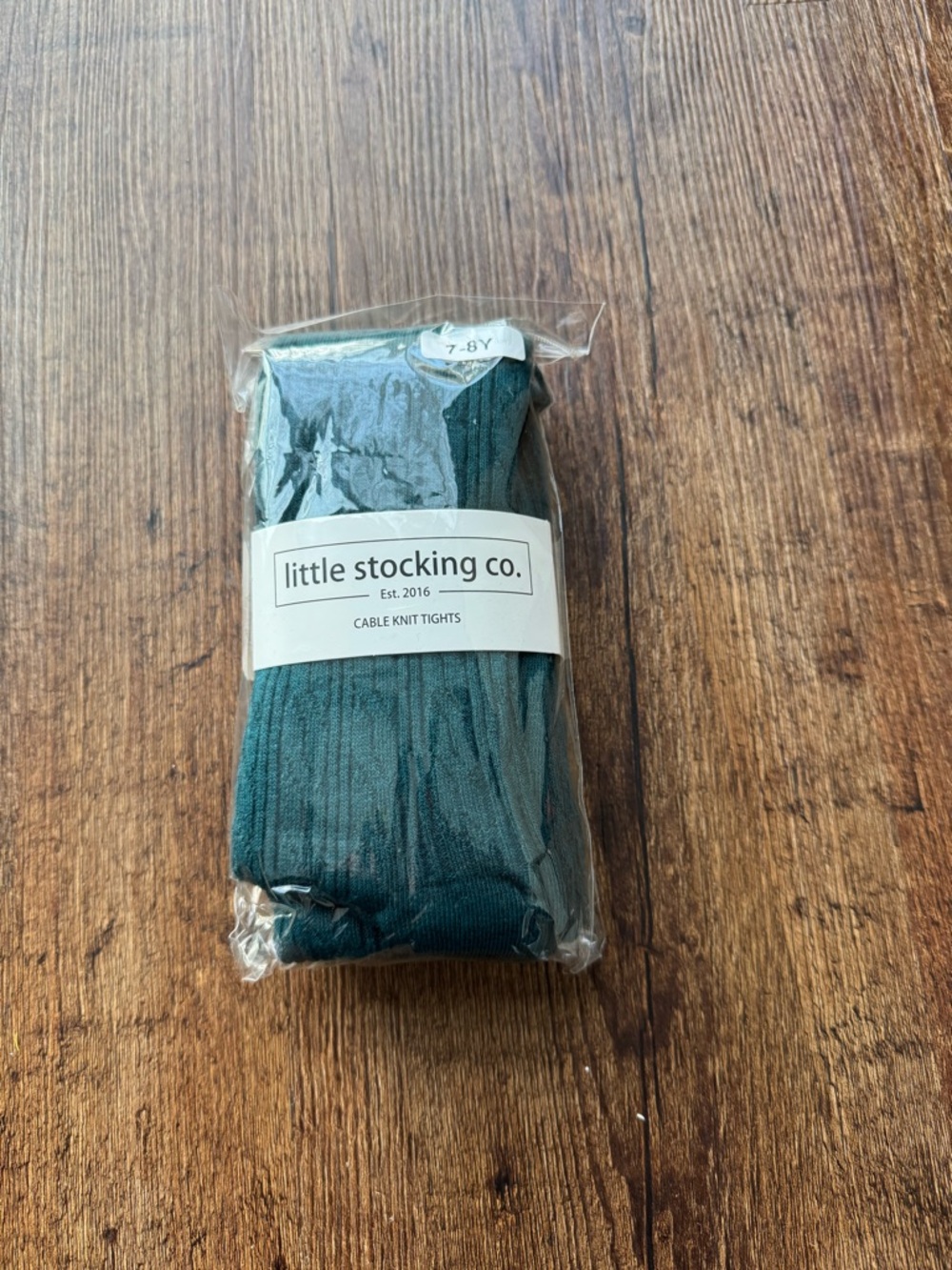 Little Stocking Co. Cable Knit Tights - Teal